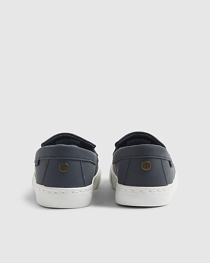 Boys Navy Loafers