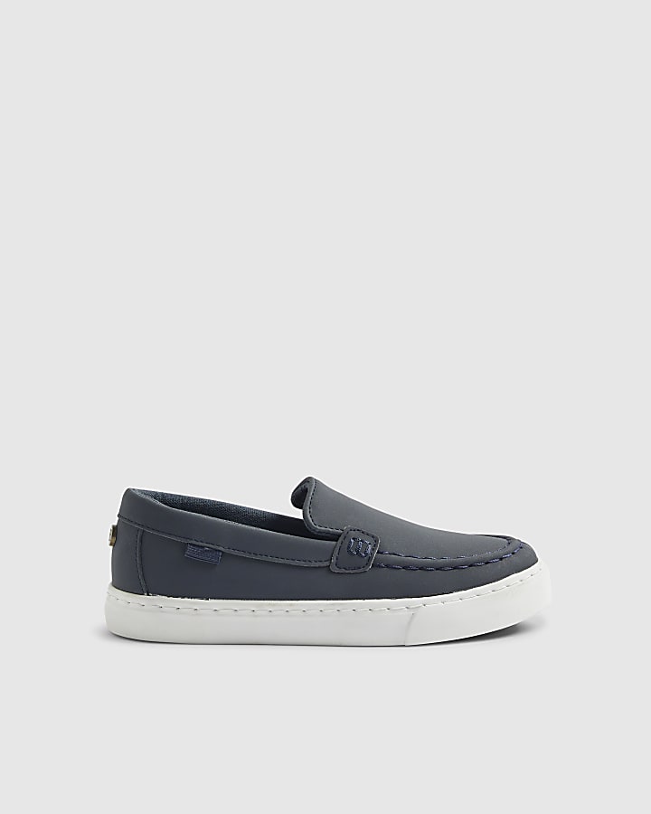 Boys Navy Loafers