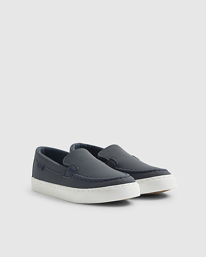 Boys Navy Loafers