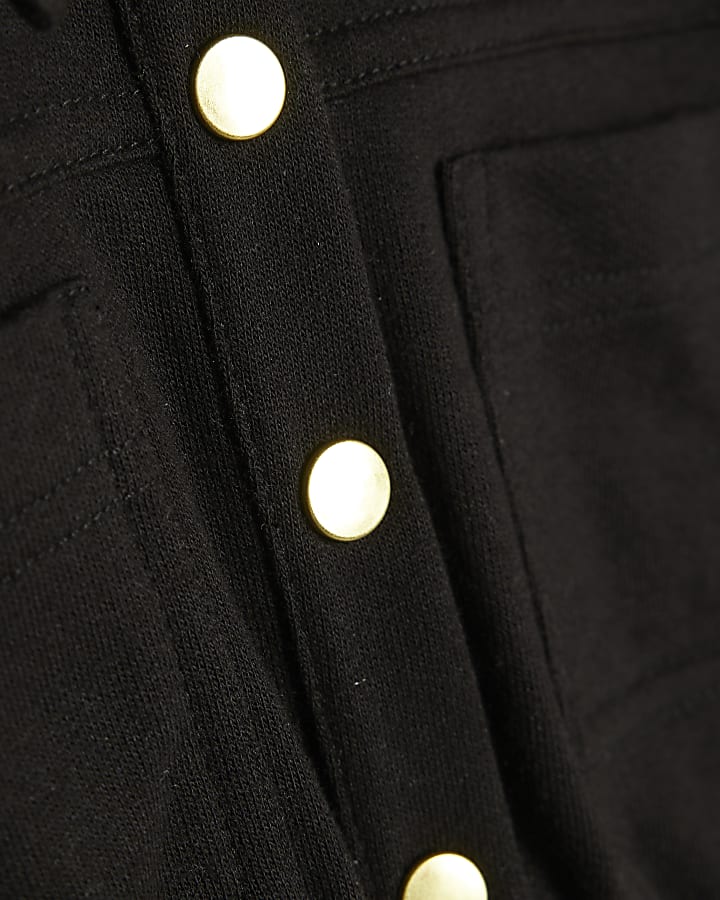 Mini Girls Black RI Waistband Dress