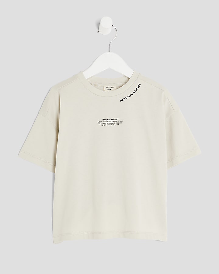 Mini Boys Beige Harajuku Studios T-Shirt