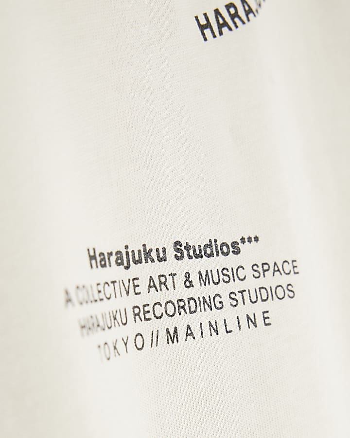 Boys Beige Harajuku Studios T-Shirt