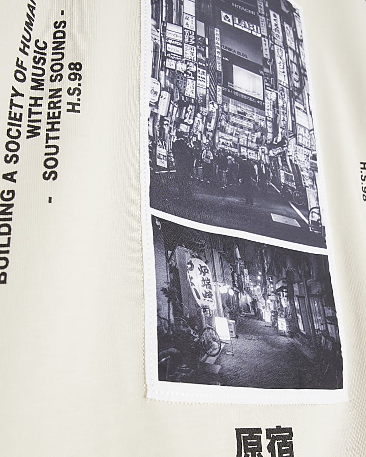 Boys Beige Harajuku Studios T-Shirt