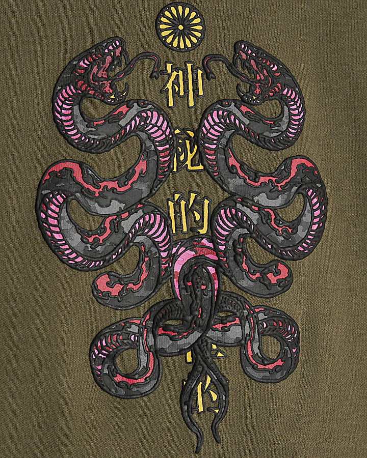 Boys Khaki Double Snake T-Shirt