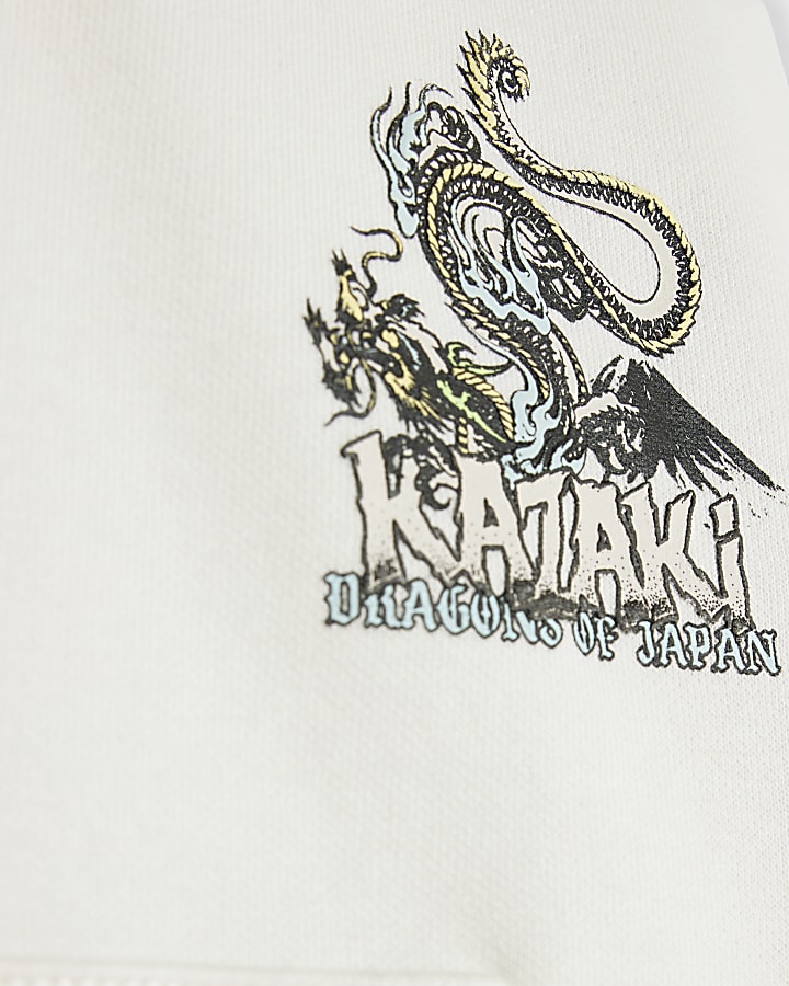 Mini Boys Cream Kazaki Japanese Hoodie