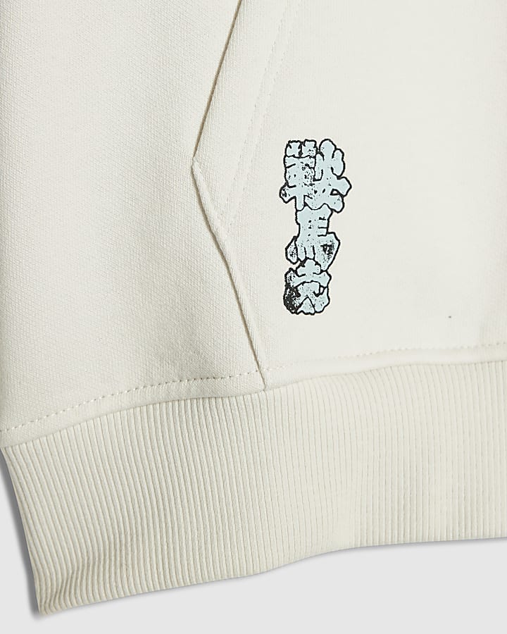 Boys Ecru Kazaki Japanese Hoodie