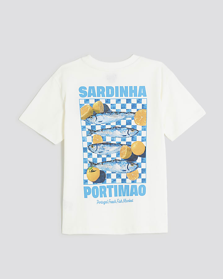 Boys White Sardinha T-Shirt
