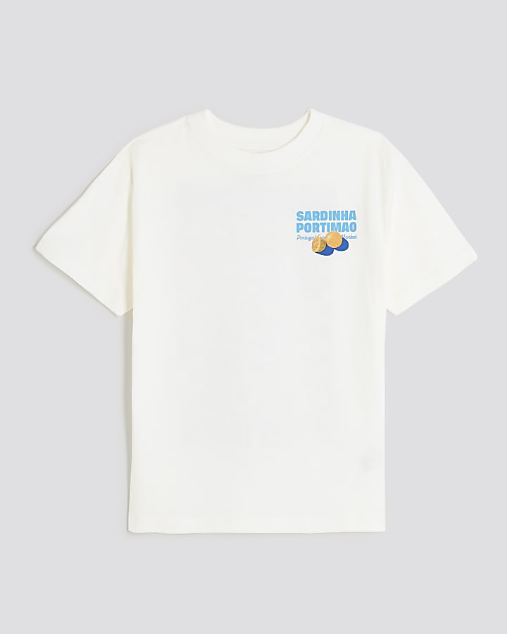 Boys White Sardinha T-Shirt