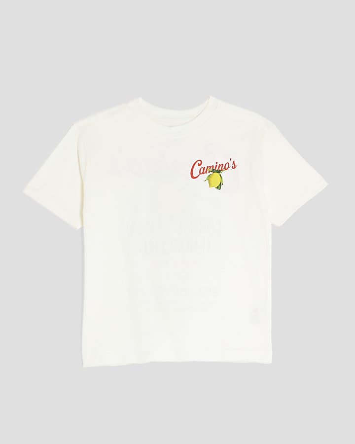 Boys White Caminos Lemon T-Shirt