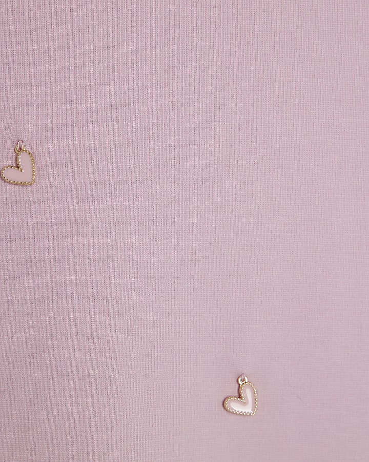 Girls Pink Charm Embellished T-Shirt