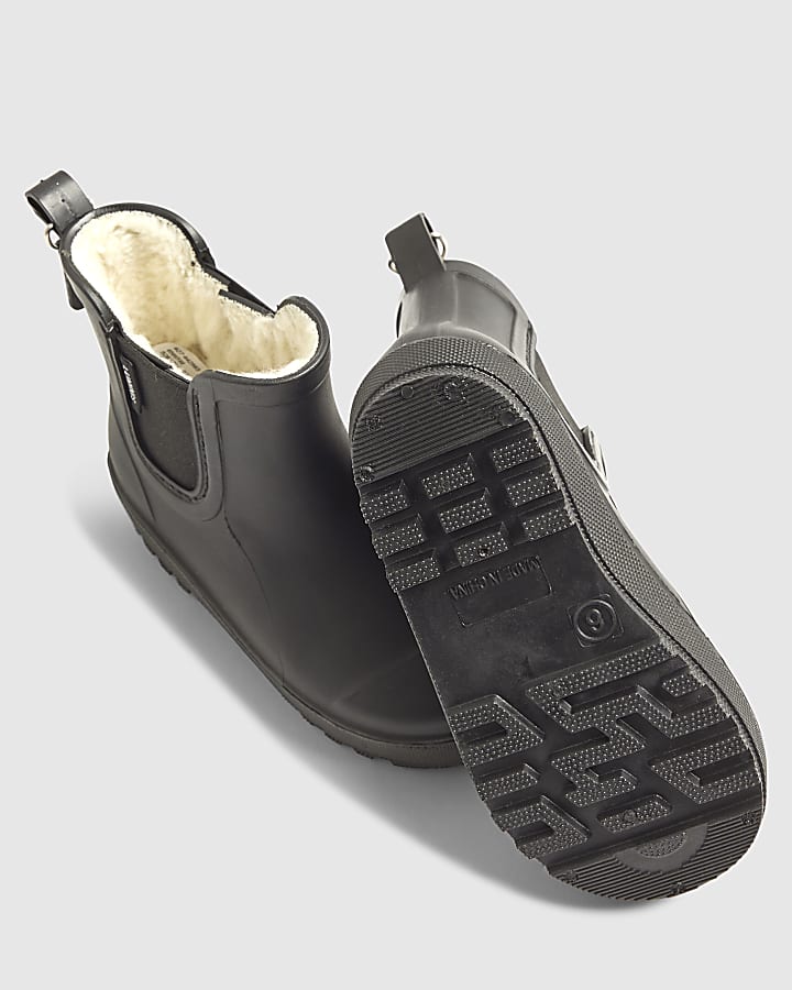 Mini Boys Black Borg Lined Welly Boots