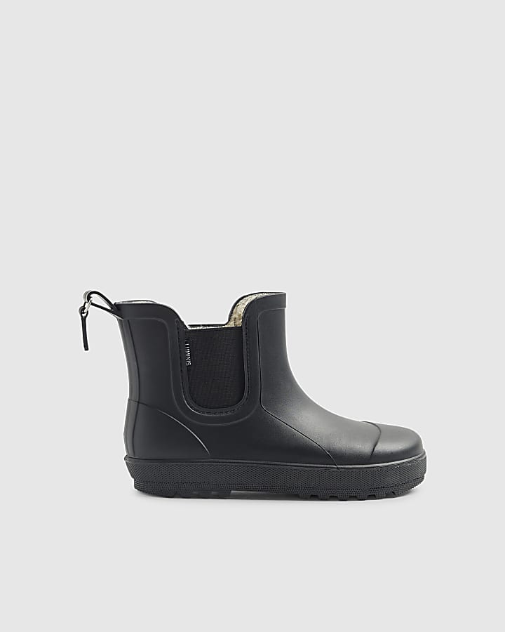 Boys Black Borg Lined Luminis Wellies