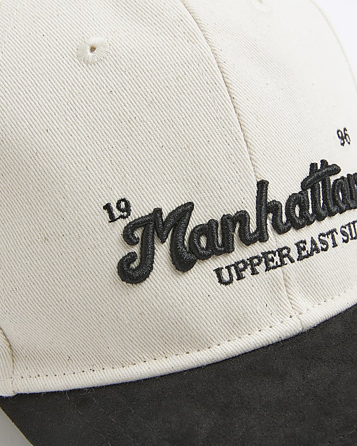Mini Boys Cream Manhattan Baseball Cap