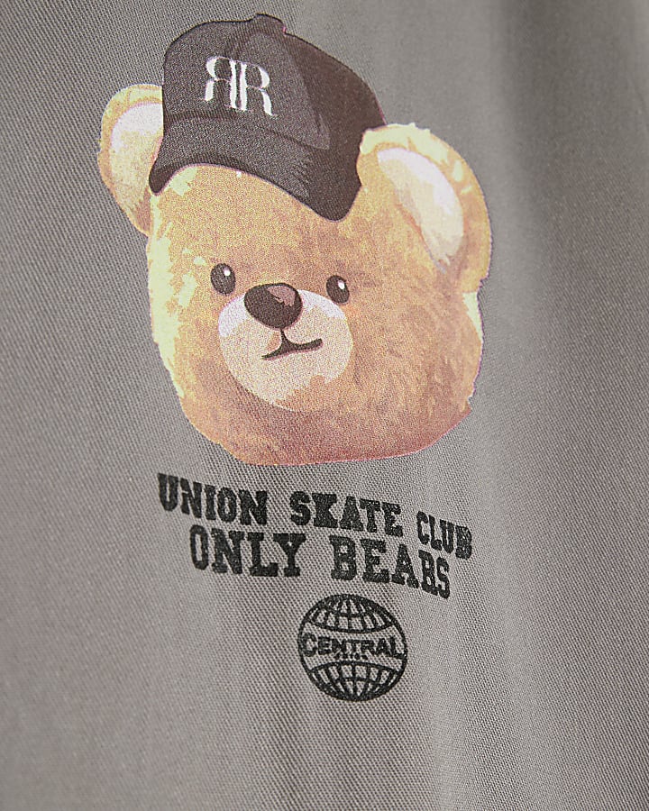Boys Grey Bear Revere Shirt Set