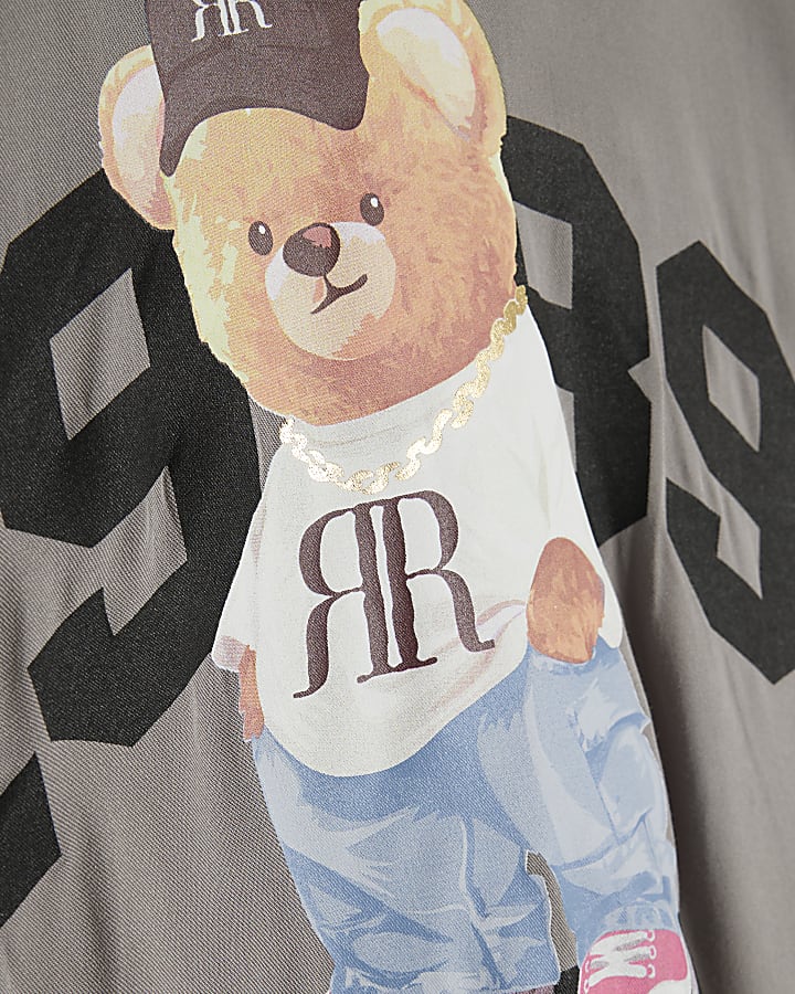Boys Grey Bear Revere Shirt Set