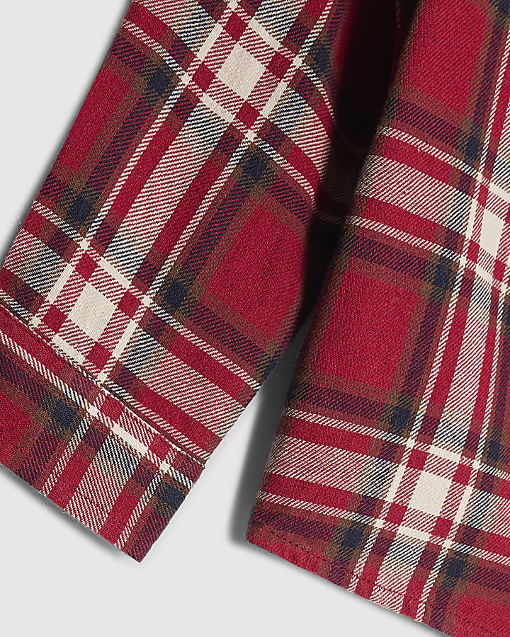Mini Boys Red Check Shirt