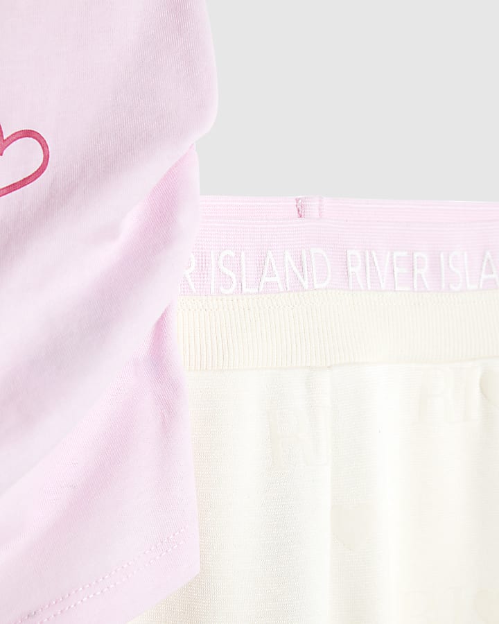 Girls Cream Love Smiley Face Set
