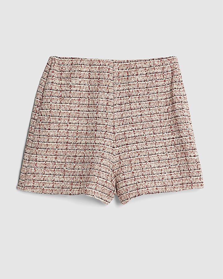 Girls Pink Boucle Skort