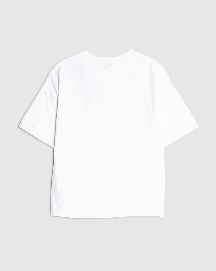 Girls White Necklace T-Shirt