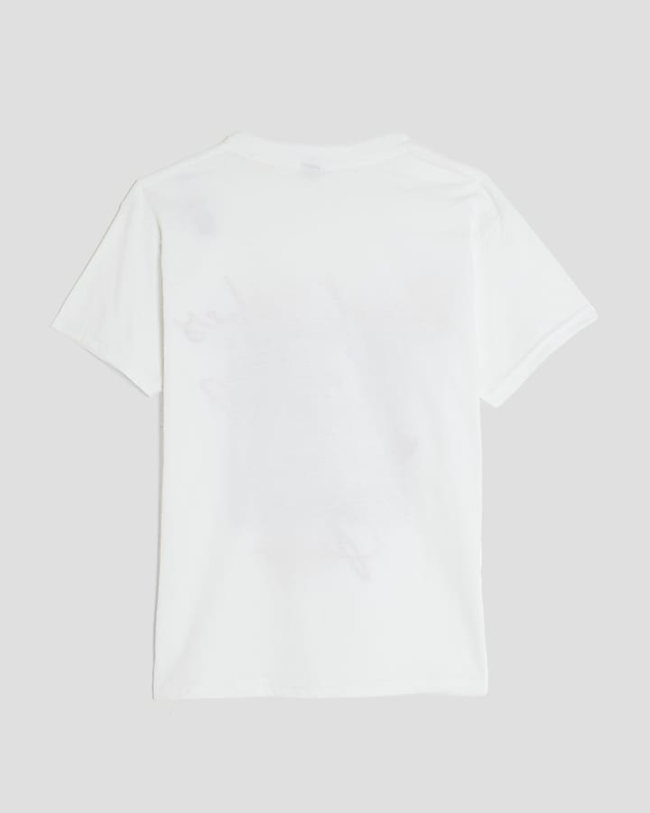 Girls White Leopard Bear T-shirt
