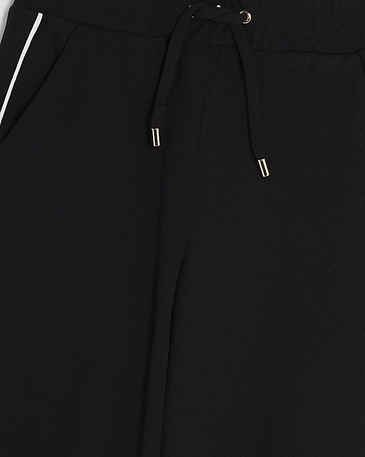 Girls Black Wide Leg Trousers