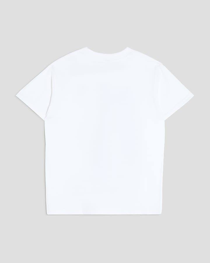 Boys White Smiley Be Yourself T-Shirt