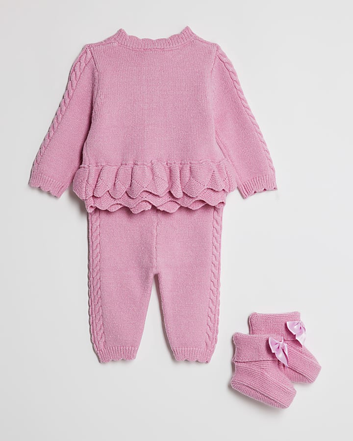 Baby Girls Pink Cardigan Gift Set