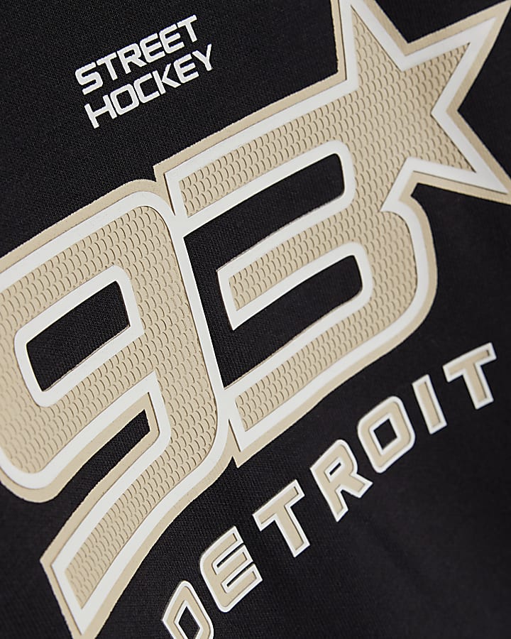 Mini Boys Black 93 Hockey Sweatshirt