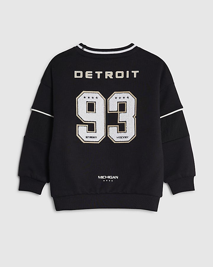 Mini Boys Black 93 Hockey Sweatshirt