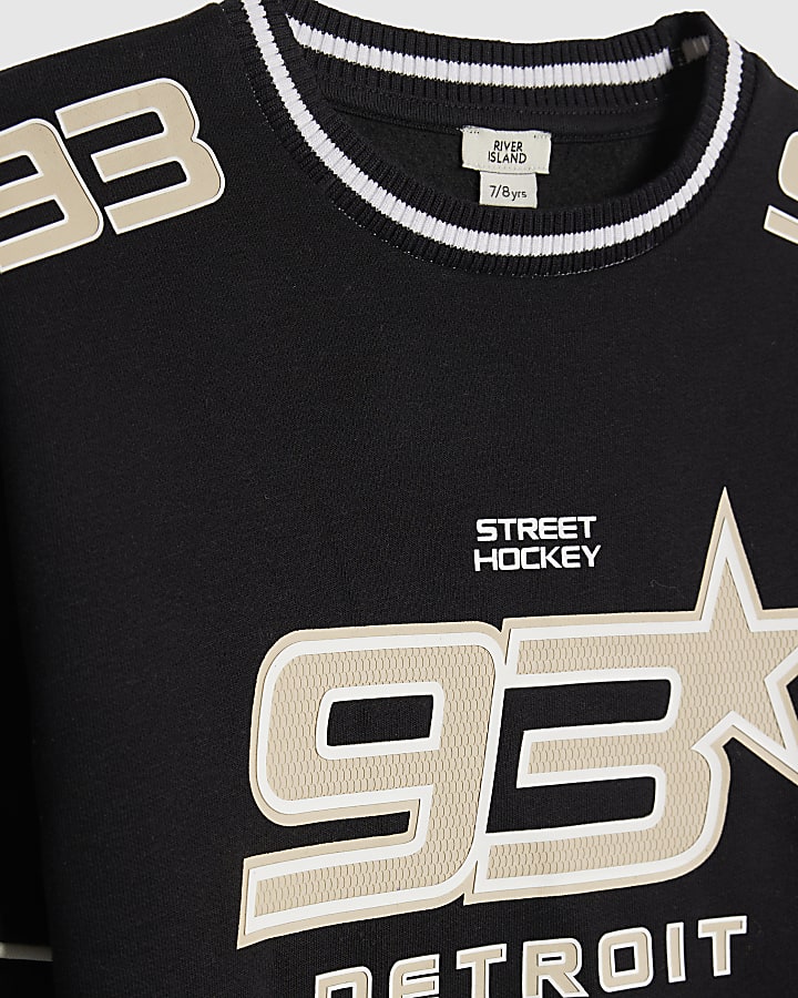 Boys Black 93 Hockey Sweatshirt