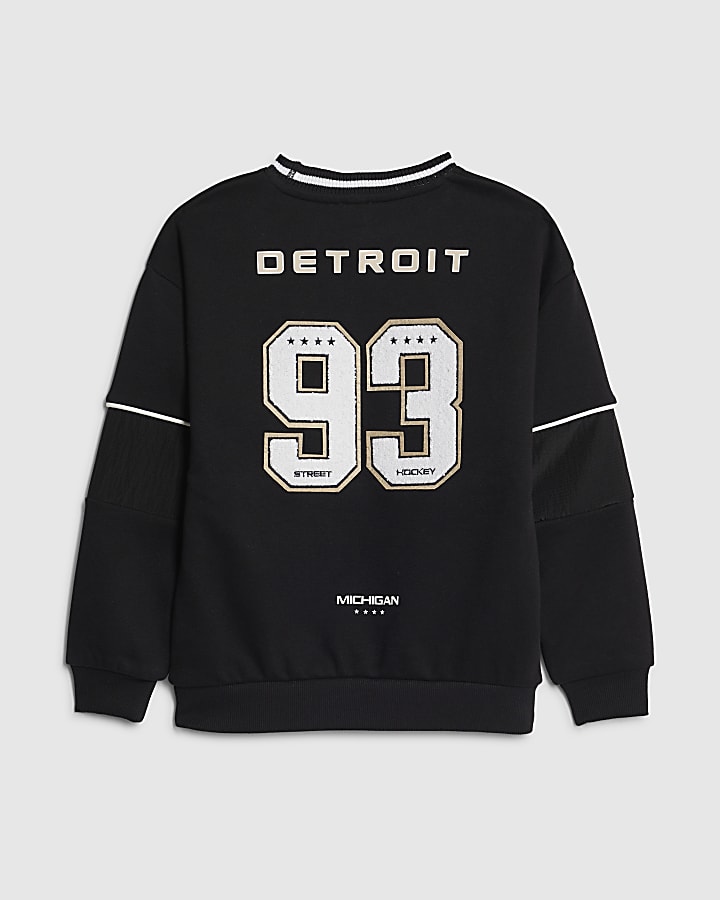 Boys Black 93 Hockey Sweatshirt