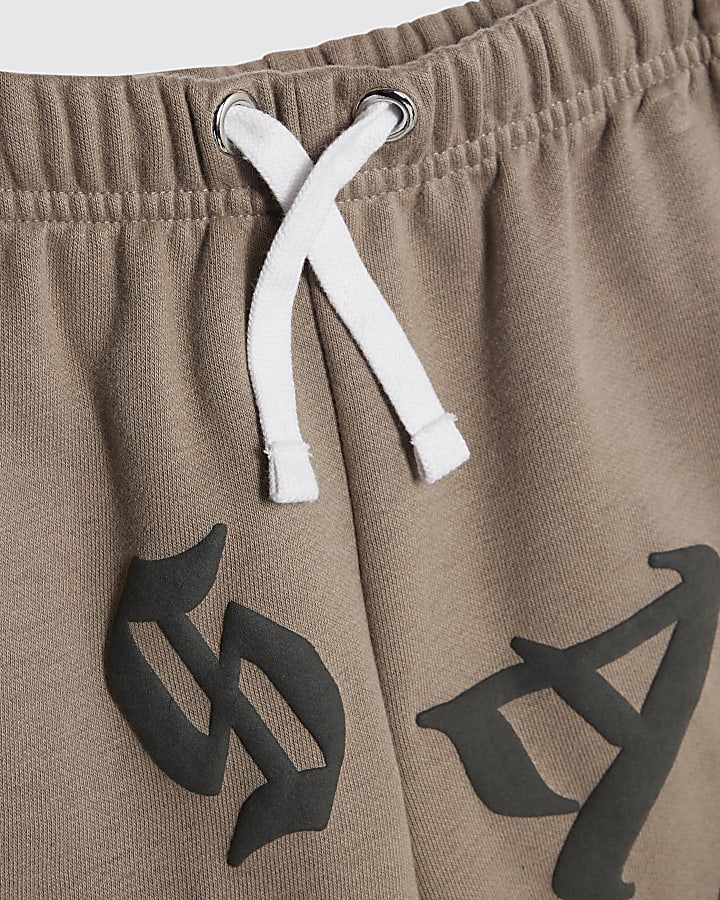 Mini Boys Brown Ame Saint Hoodie Set