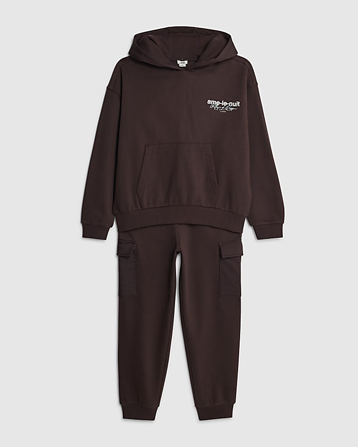 Boys Red Ame Le Nuit Hoodie Set