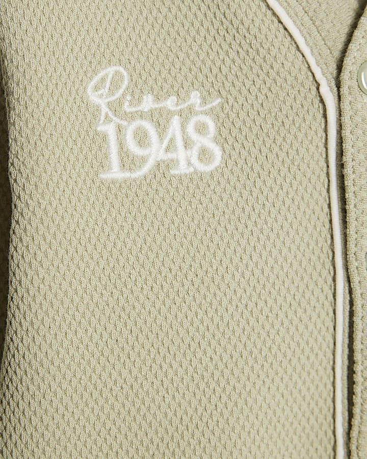 Baby Boys Khaki Baseball Top Set