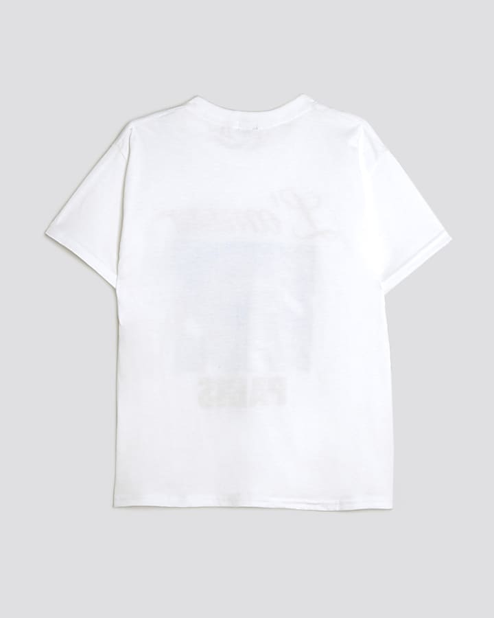 Girls White Bear T-Shirt