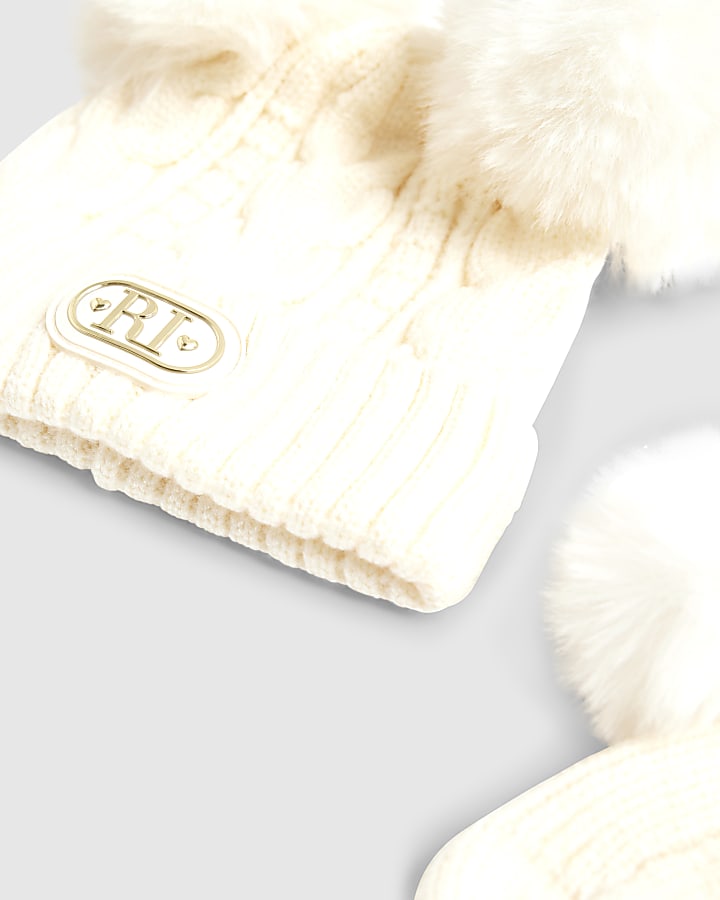 Baby Beige Beanie 3 piece Bundle