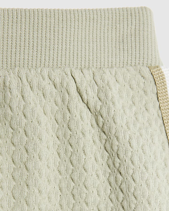Baby Boys Khaki Textured Sweatshirt Set