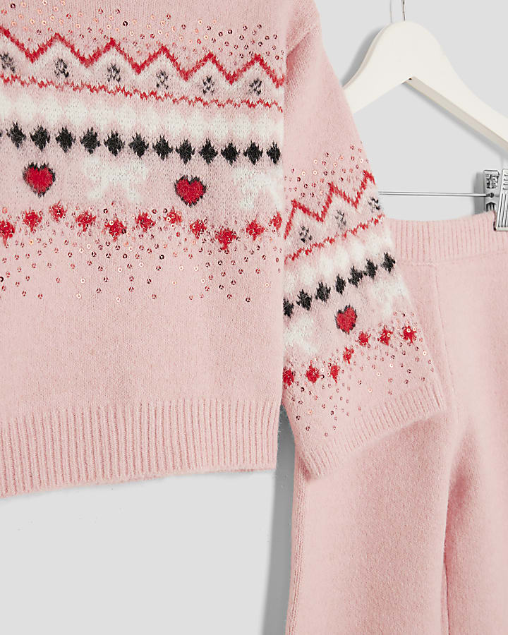 Mini Girls Fairisle Jumper Set