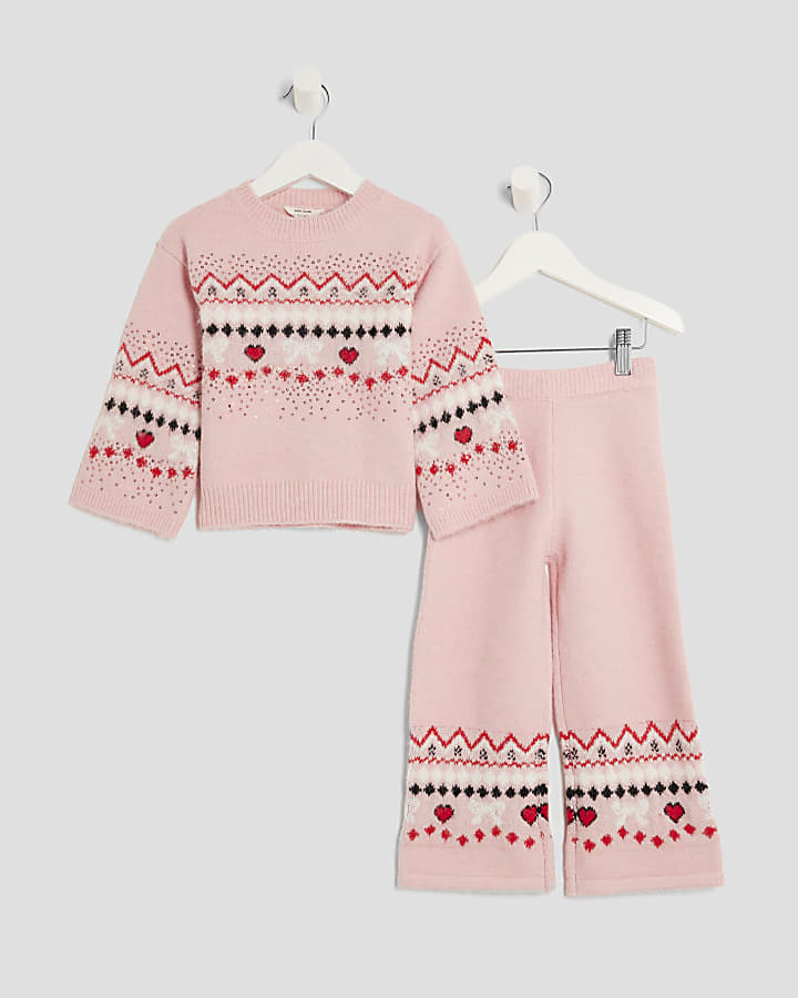 Mini Girls Fairisle Jumper Set
