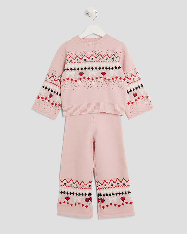 Mini Girls Fairisle Jumper Set