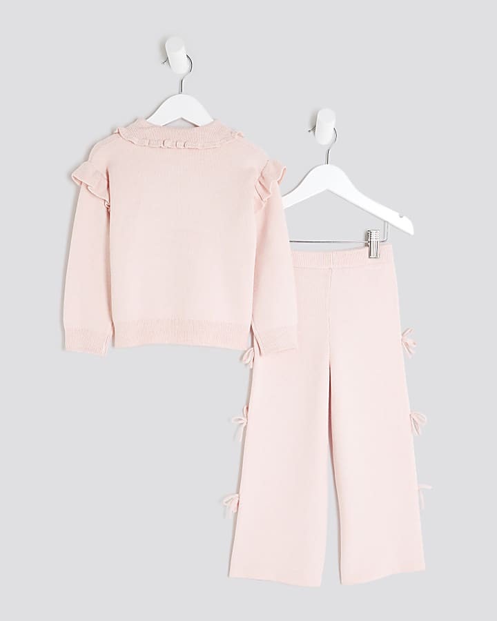 Mini Girls Pink Lamour Top & Trousers Set