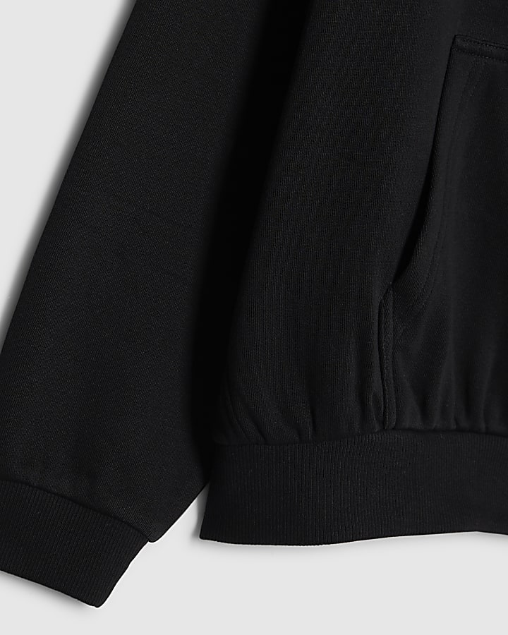 Boys Black Camo Bear Hoodie