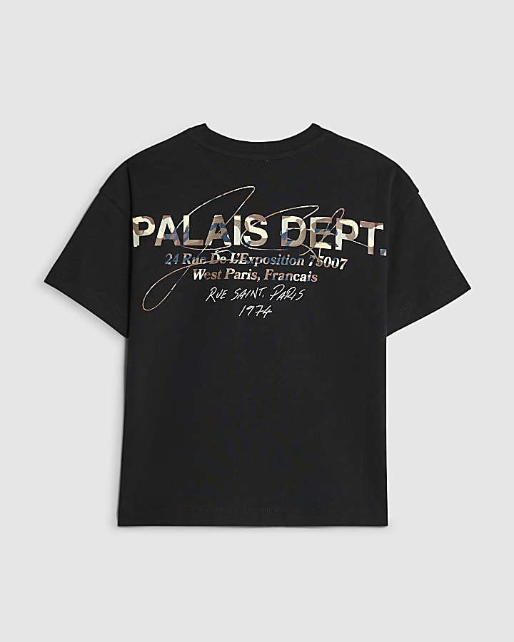 Mini Boys Black Camo Palais Dept T-Shirt