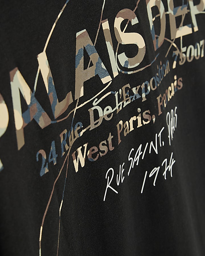 Boys Black Camo Palais Dept T-Shirt