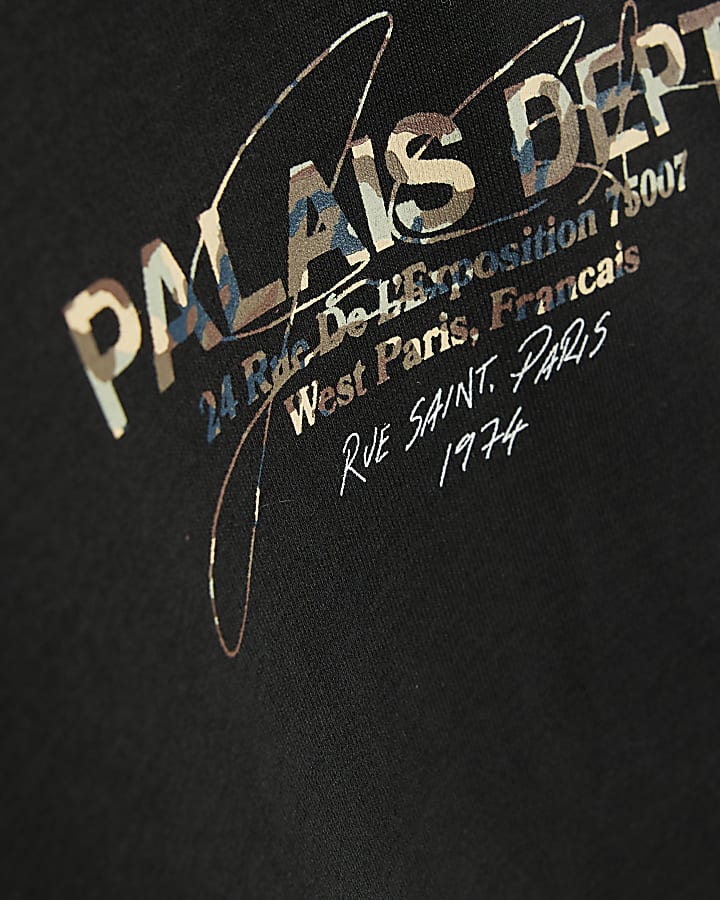 Boys Black Camo Palais Dept T-Shirt