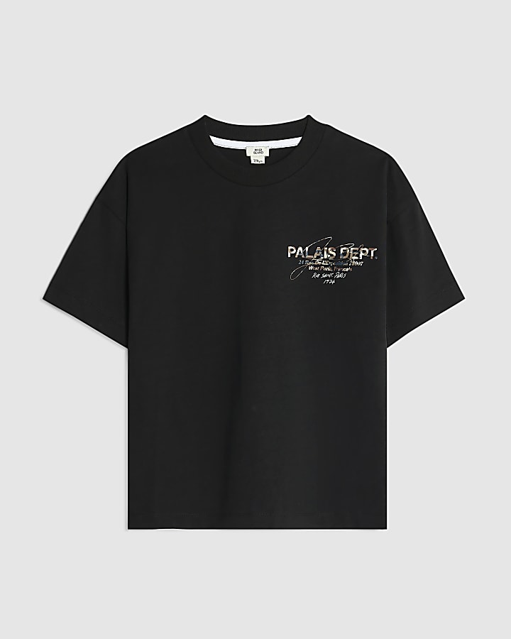 Boys Black Camo Palais Dept T-Shirt