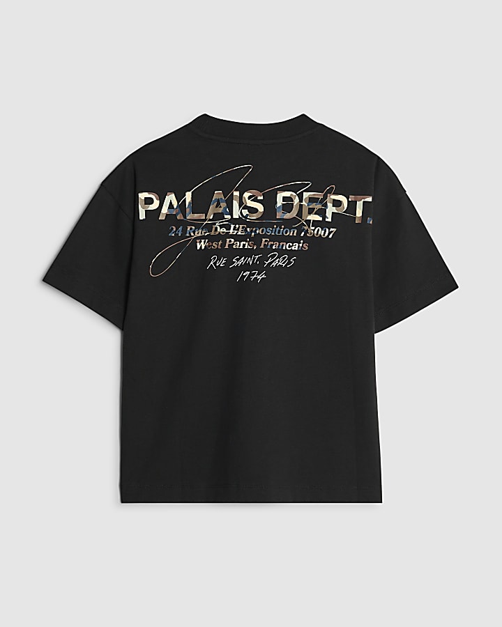 Boys Black Camo Palais Dept T-Shirt