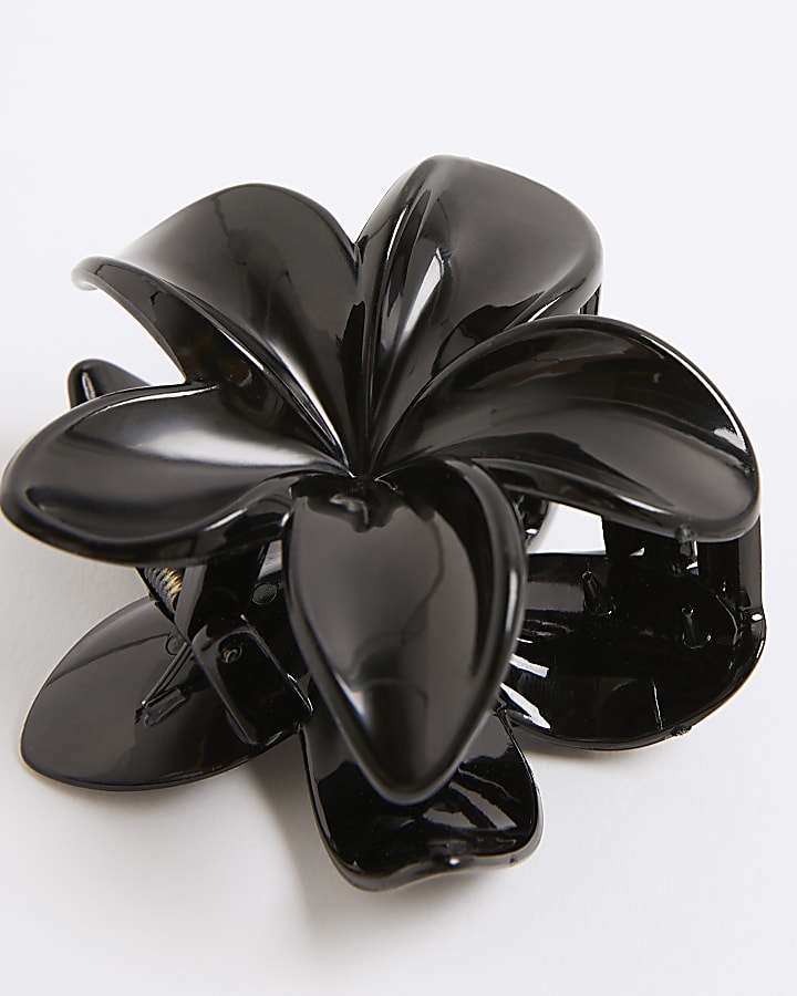 Girls Black Flower Hair Claw Clip