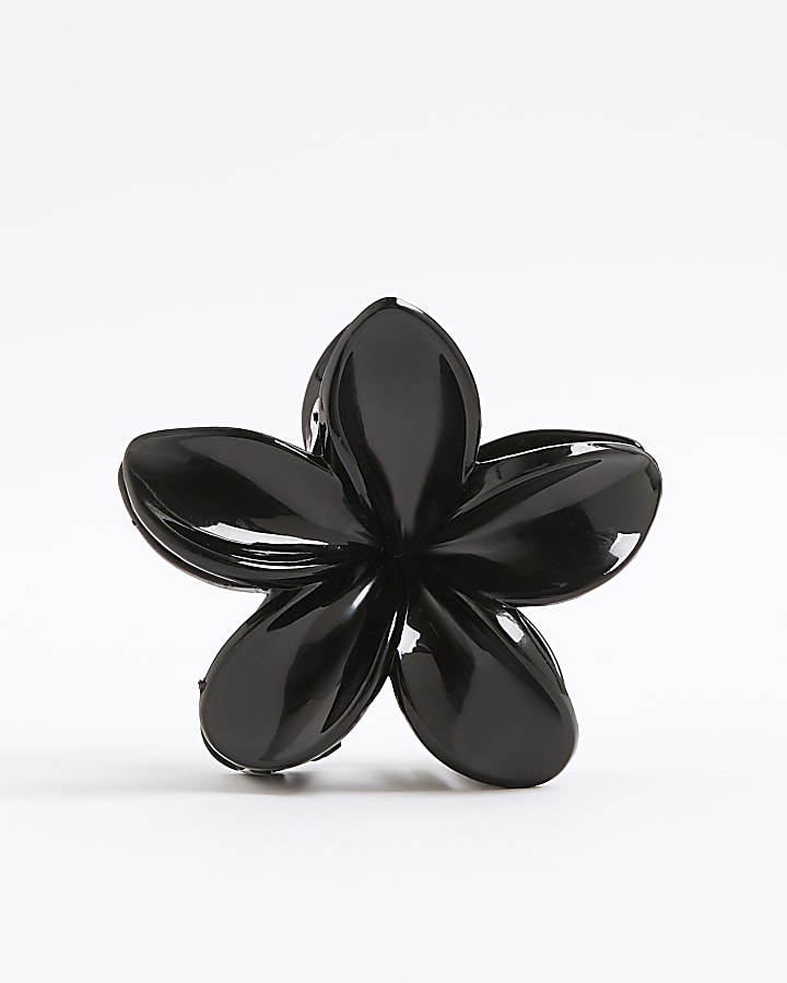 Girls Black Flower Hair Claw Clip