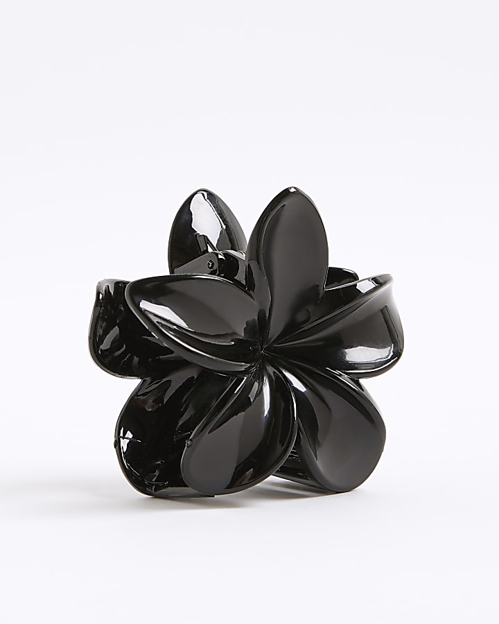 Girls Black Flower Hair Claw Clip